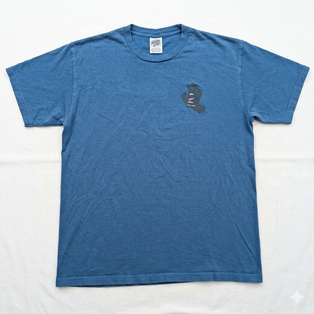 Santa Cruz Skateboards‎ Screaming Hand Blue T-Shirt Mens Large NHS Jim Phillips